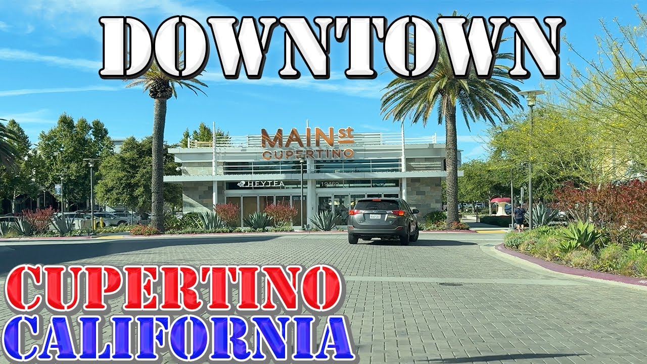 Cupertino - California - 4K Downtown Drive