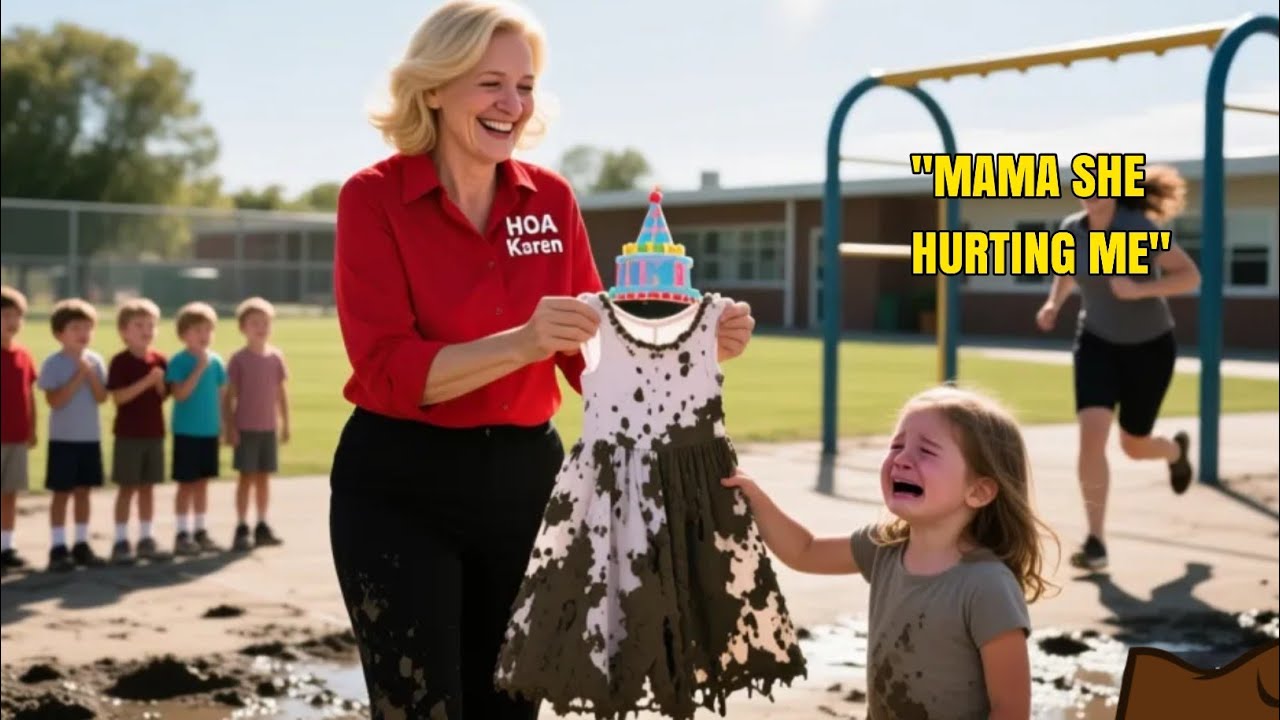 “HOA Karen Threw My 5-Year-Old Daughter’s Birthday Dress Into the Mud — Then Laughed as She Cried!”
