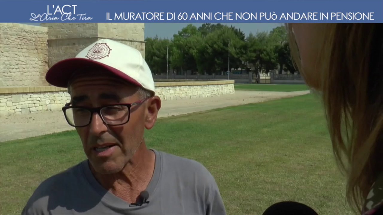 La7 - Il muratore di 60anni che non può andare in pensione - L'Aria che tira