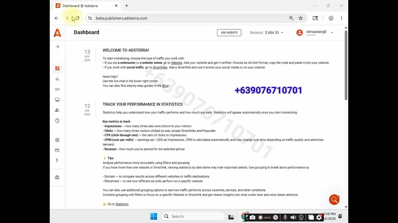 Adsterra Payment Proof 16 May 2026 | Adsterra Earning Trick | 100% Working Adsterra Loading Method