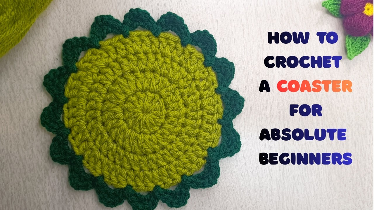 Beautiful 😍 and Easy Crochet Coaster Tutorial for Beginners