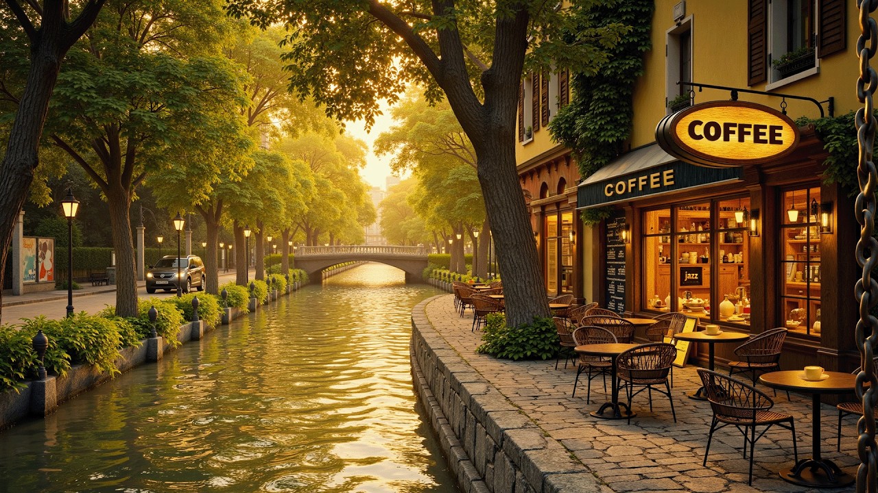 Relaxing Morning Spring Ambience 🌿 Cozy Coffee Shop with Soft Jazz Music for Work, Study