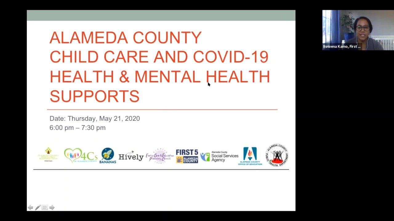 Health and Mental Health, Webinar for Child Care Providers in Alameda County