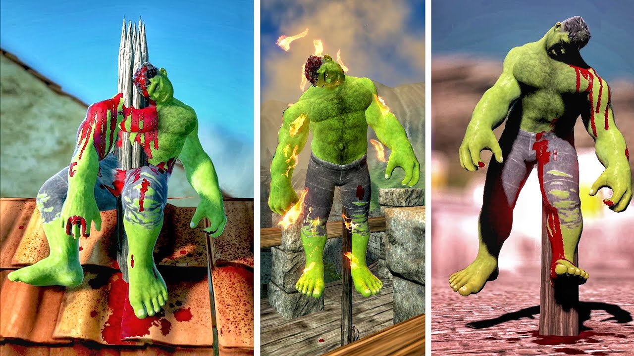 NPC Ragdoll Physics - Hulk Epic Falling & Brutal Kills Compilation