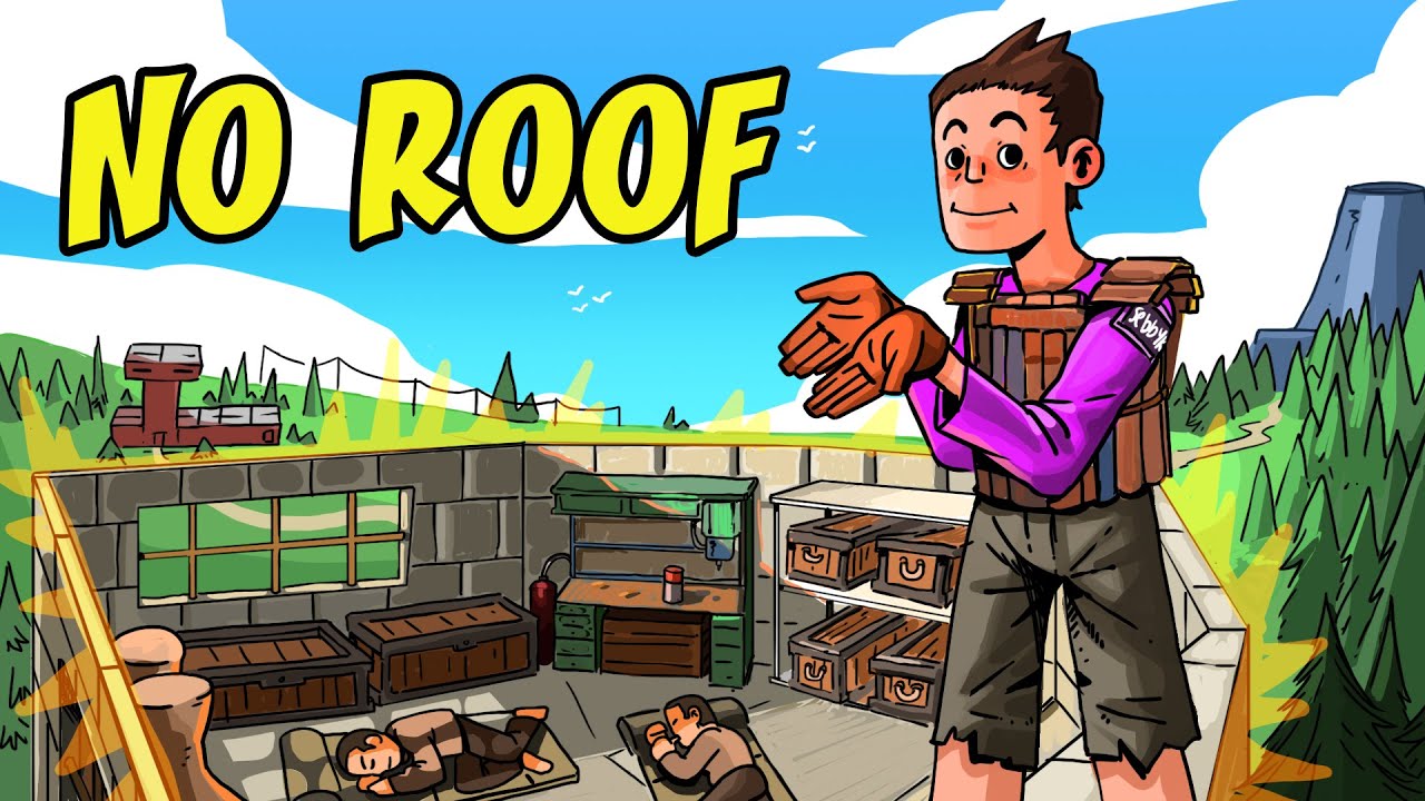 SOLO ECO RAID in Rust but THEY HAVE NO ROOF....what were they thinking?