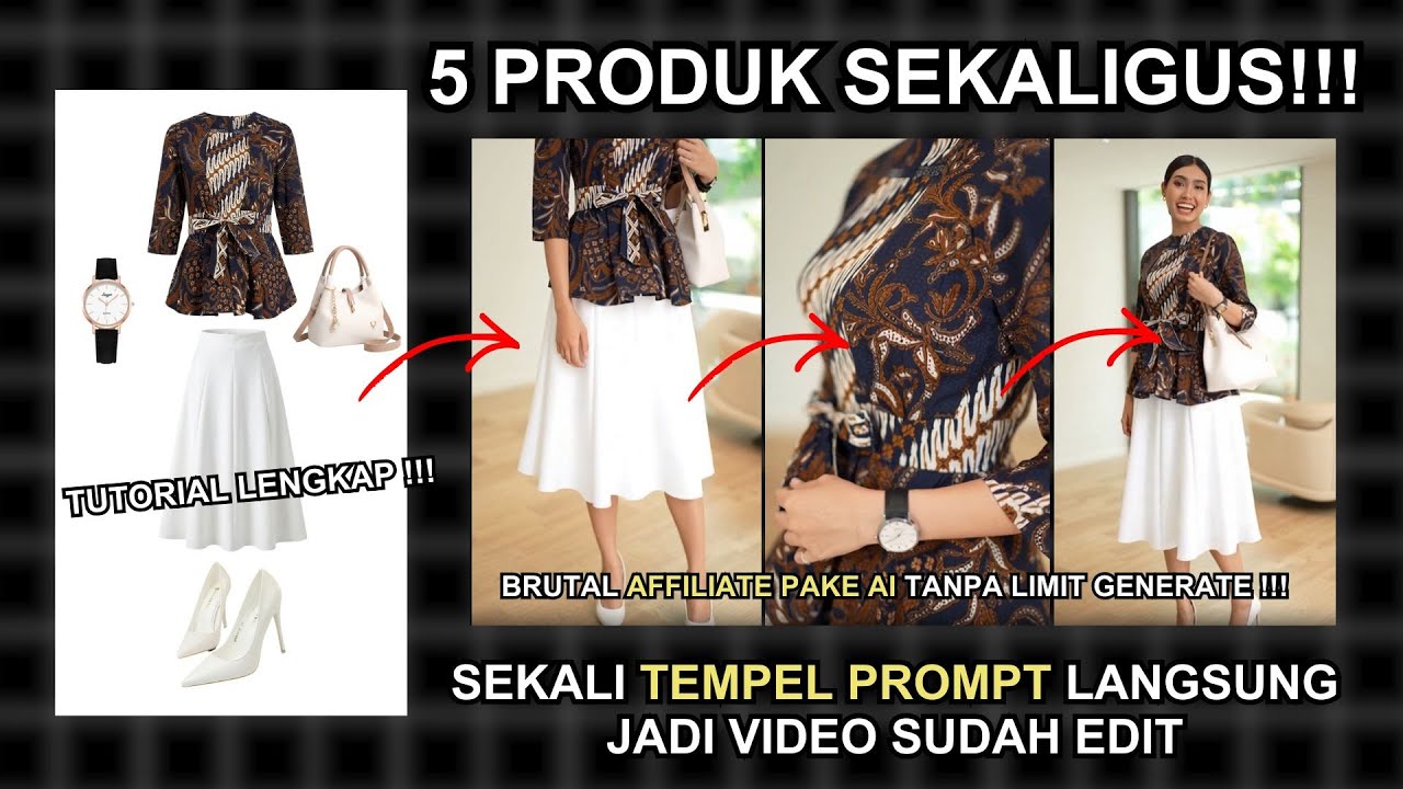Bikin Video Affiliate Brutal 5 Produk Sekaligus Tanpa Generate Satu Satu (LANGSUNG PROMPTING) !!
