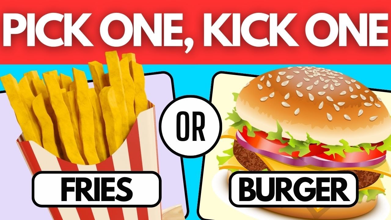 PICK ONE, KICK ONE 🍕 | Hard FOOD choices | Quiz Cat