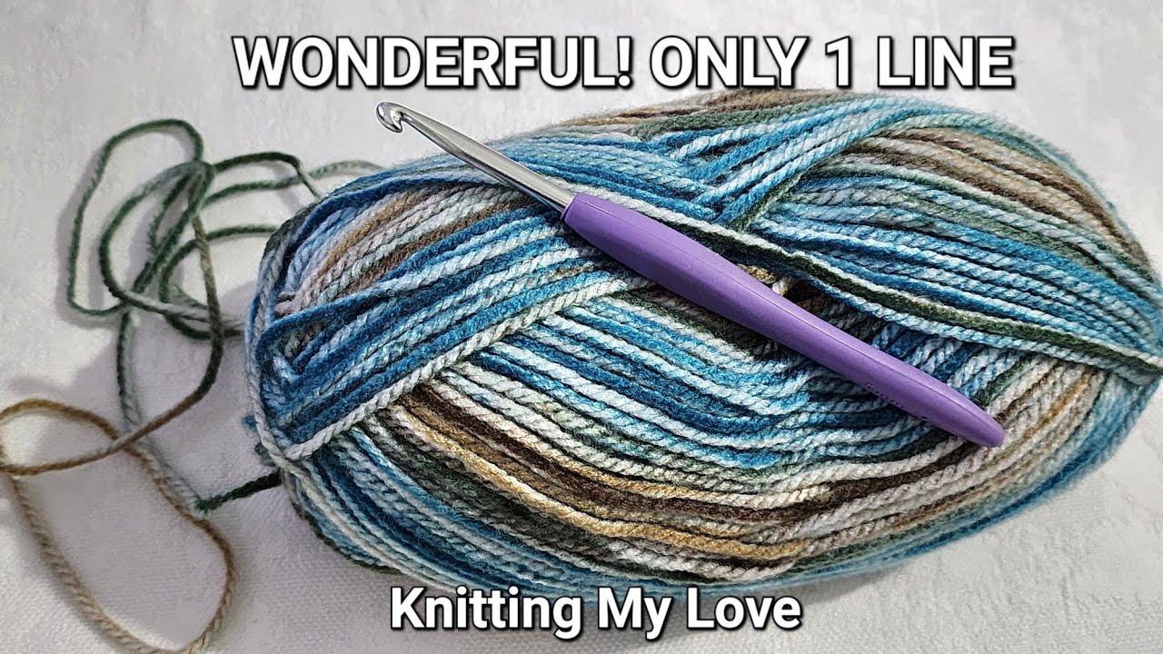 WONDERFUL! Only 1 LINE! You will love this simple and stylish model! CROCHET STITCH