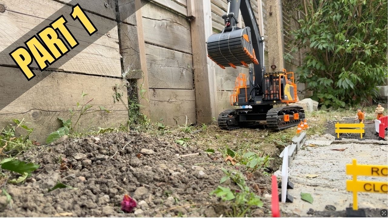 Preparing site for new House PT1. Volvo Excavator Cat track 3d print.