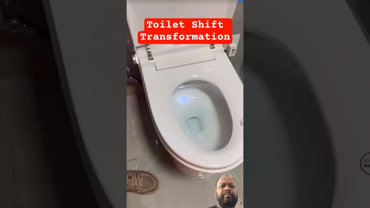 🚽 Toilet Shift Transformation | Bathroom Plumbing Magic 🔧 #PlumberTips