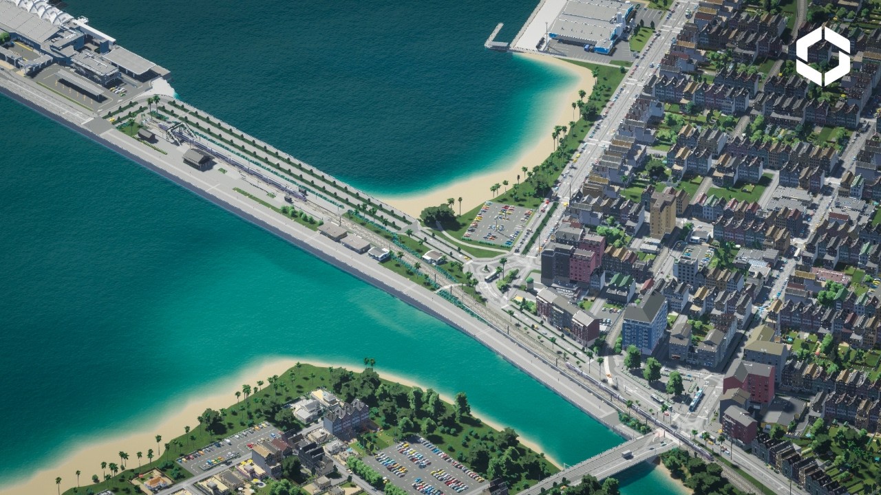 Railway Harbour and Old Town Plaza – Cities Skylines 2