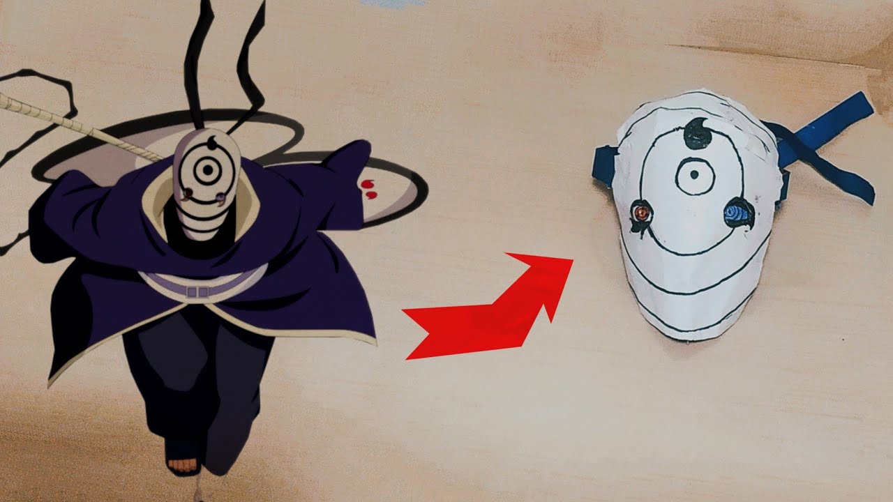 How I made OBITO/TOBI UCHIHA' s mask 🎭 from The 4th Great Ninja War | Naruto Shippuden| ART BY VIRAT