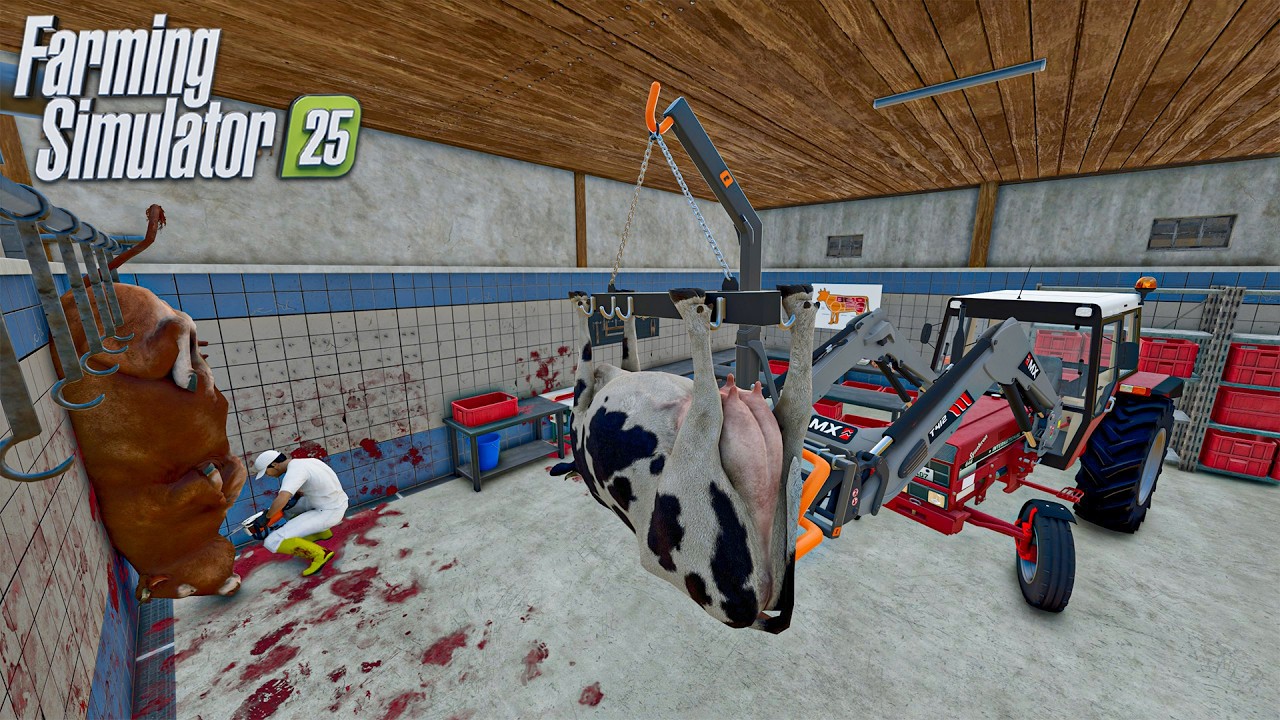 Realistic Cow Transport to Slaughterhouse (Full Animated) | Farming Simulator 25
