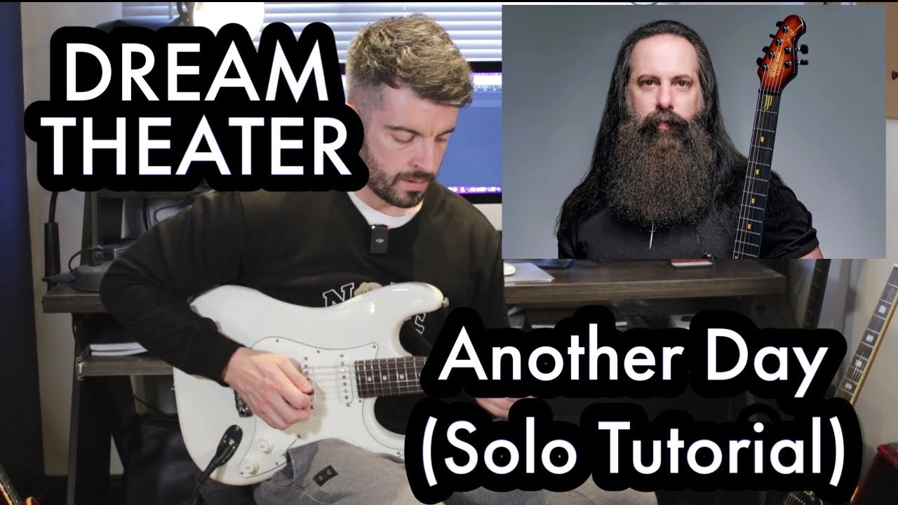 DREAM THEATER- ANOTHER DAY (SOLO LESSON) GUITAR TUTORIAL W/TABS AND BACKING TRACK!