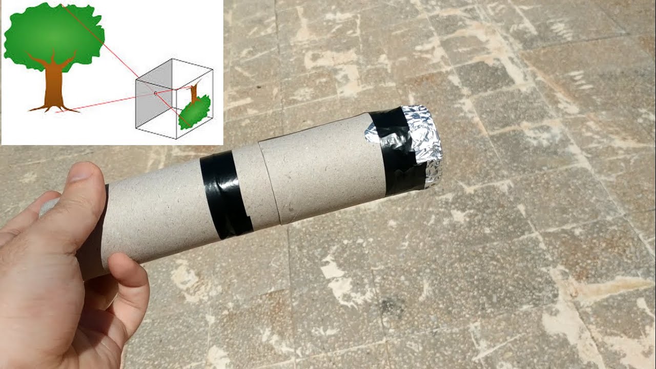 Camera Obscura صنع حجرة مظلمة  بسيطة فيزياء 1 متوسط