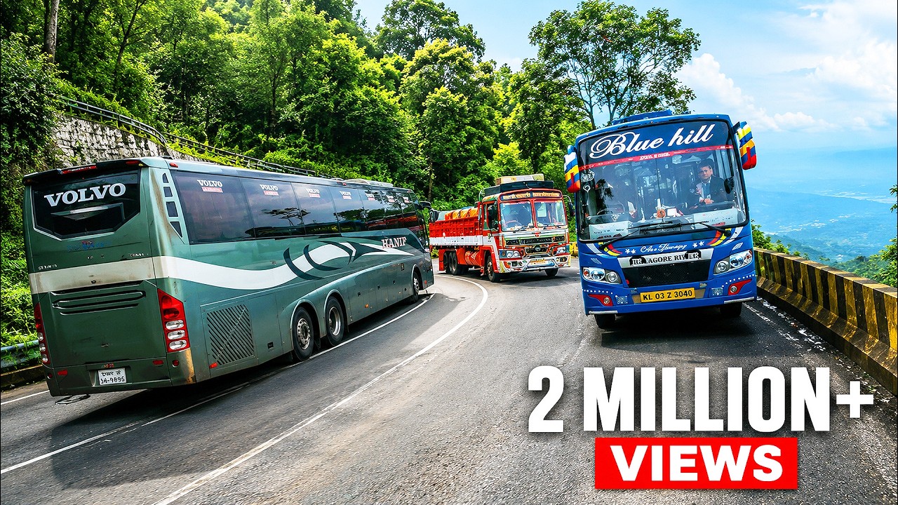 Bus Driving on Narrow and Hilly Road | Danger Roads in India | ETS2