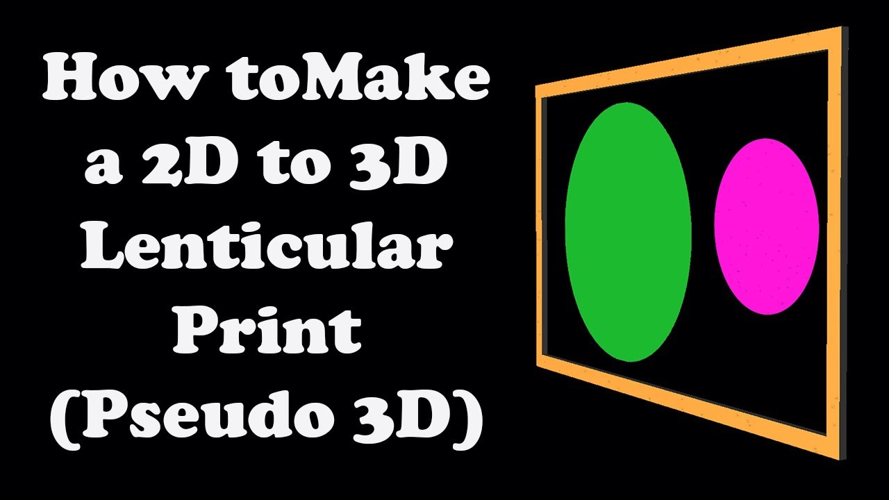 How to convert a 2D picture into a 3D lenticular print