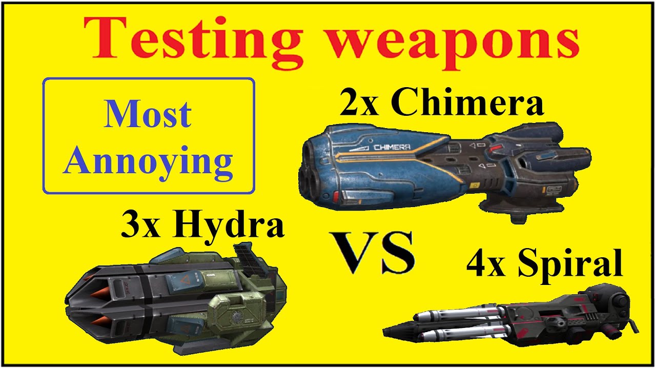 Testing the most annoying weapons Spiral Hydra Chimera war robots