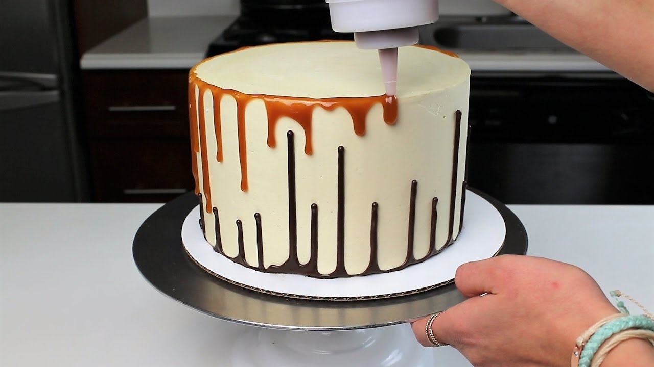 Upside Down Double Drip Cake | CHELSWEETS