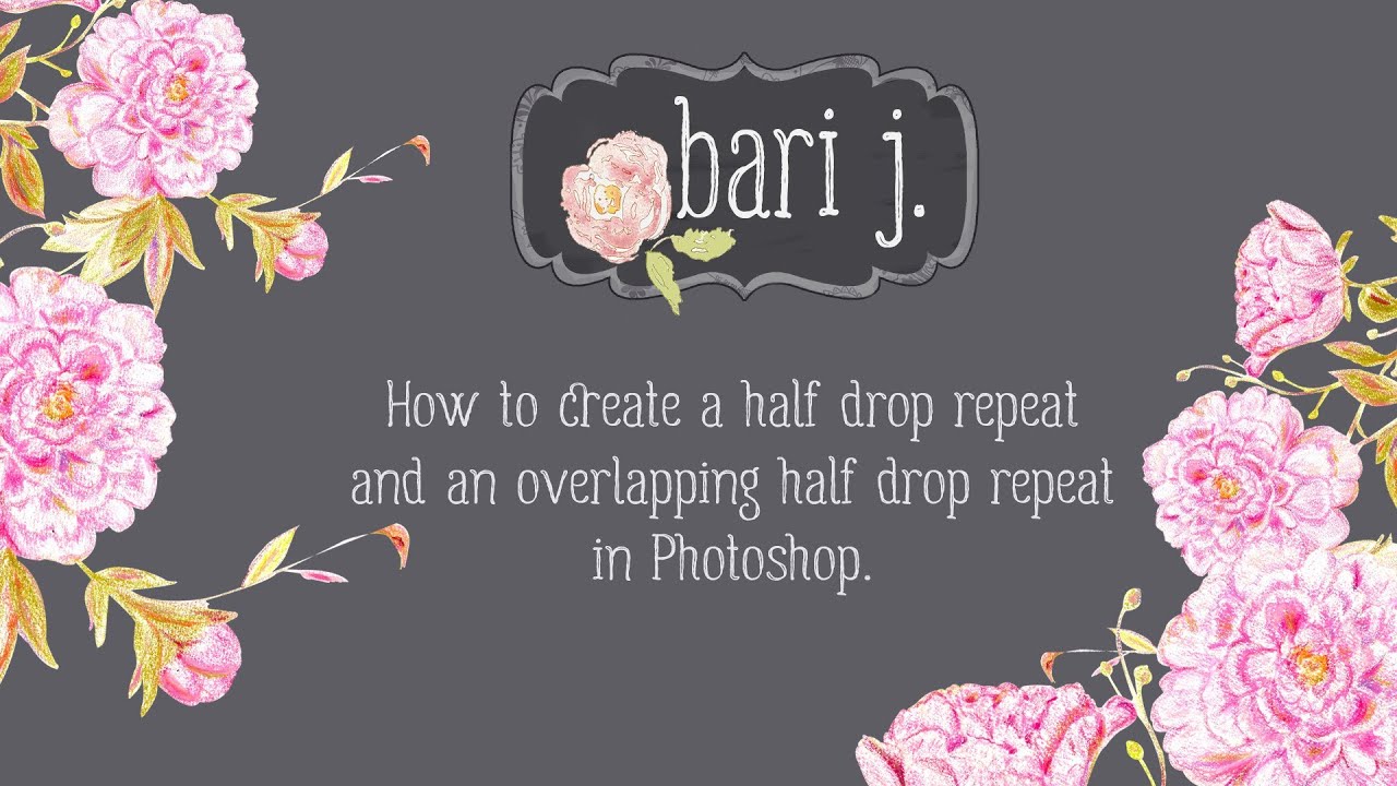 How to Make an Overlapping Half Drop Repeat Pattern