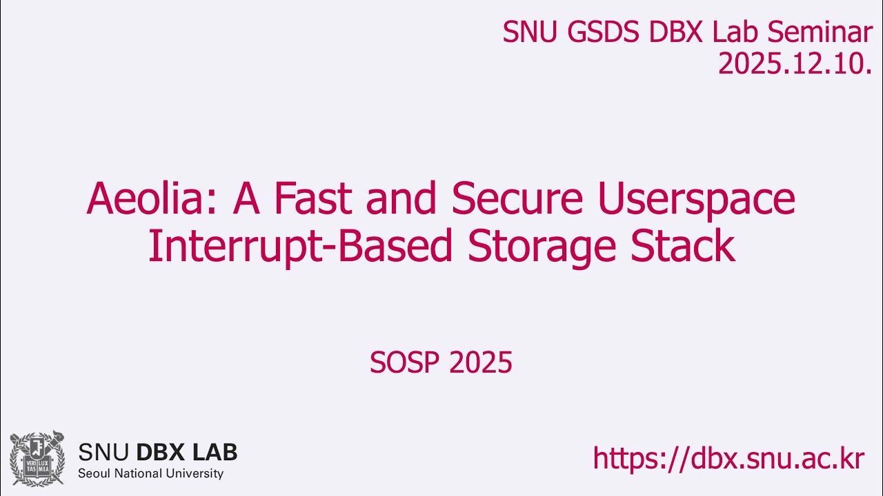 [uintr] Aeolia: A Fast and Secure Userspace Interrupt-Based Storage Stack (SOSP 2025)