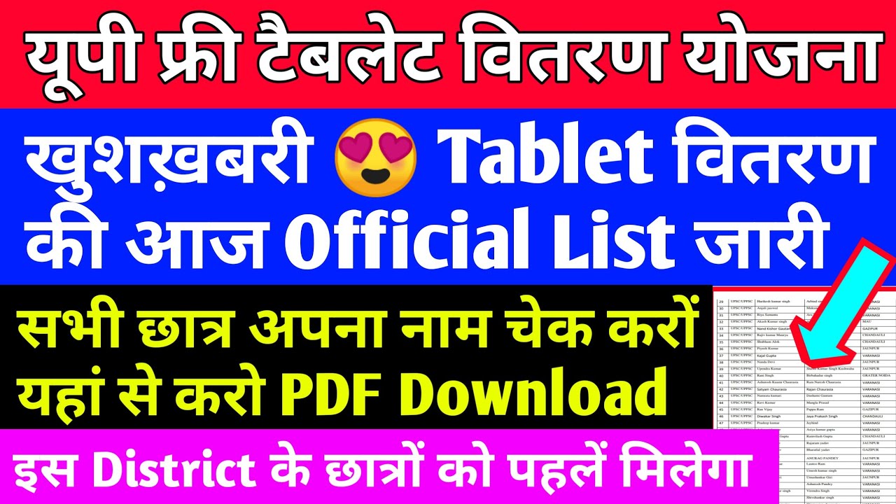 2nd phase list जारी😍 up free Laptop Yojana 2021 list kaise dekhe / up free tablet yojana latest news