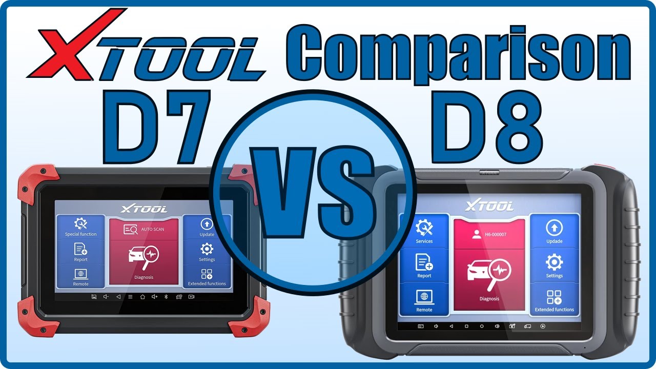 XTOOL D7 vs D8 Comparison.  Differences Between These Two Diagnostic Scan Tools