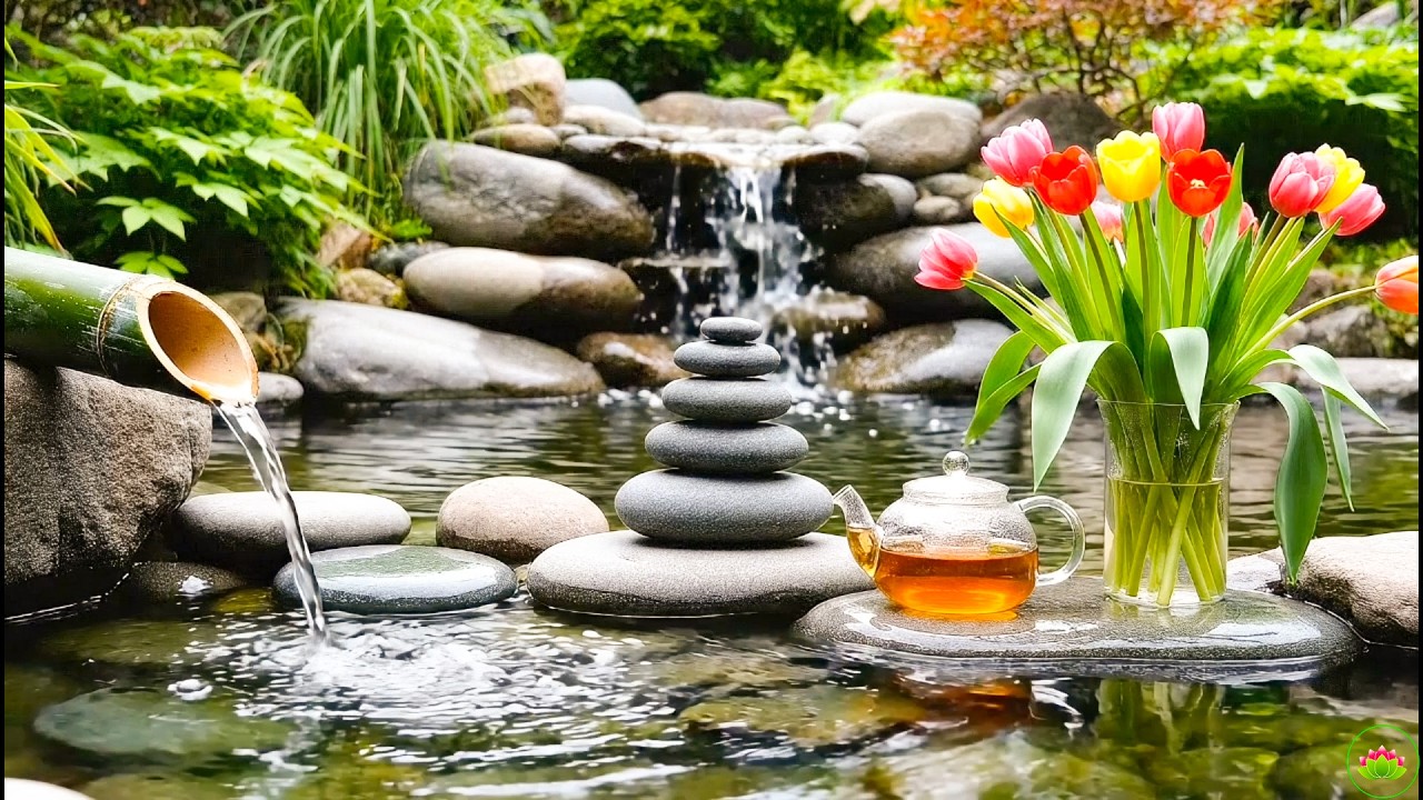 Peaceful Healing Sounds | Piano & Water Flow