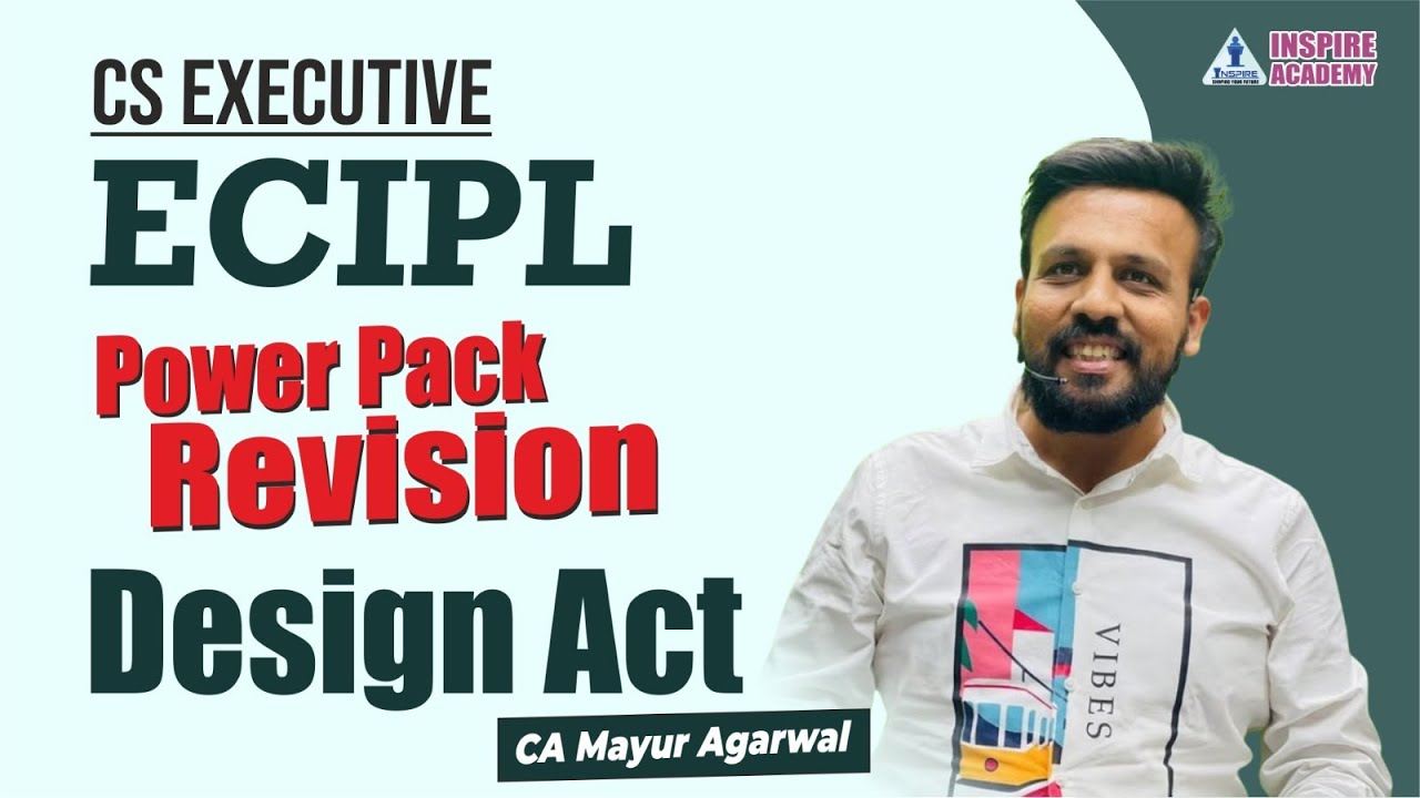 Глава 20. Закон о дизайне | ECIPL | Новая программа | Пересмотр Power Pack | CA Mayur Agarwal