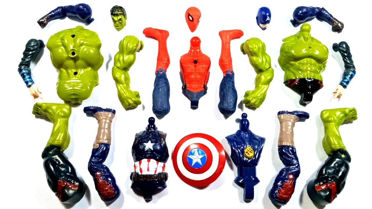 Hulk smash captain America doktor stranger Spider-Man assemble toys video 