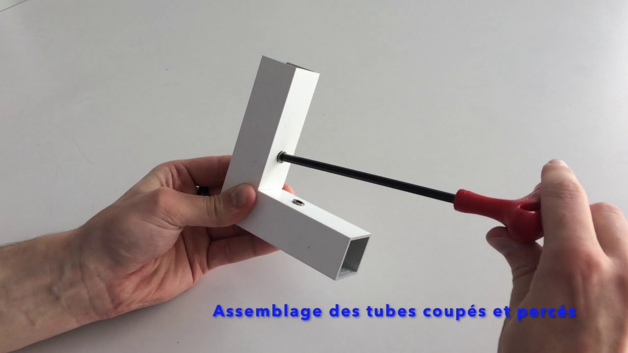 Assemblage sans soudure tube carré alu - IDALU