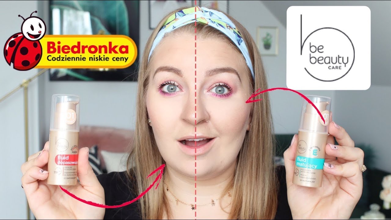 HIT CZY KIT? &diams; TEST PODKŁAD&Oacute;W Z BIEDRONKI &diams; BE BEAUTY FLUID DOPASOWUJĄCY SIĘ I FLUID MATUJĄCY