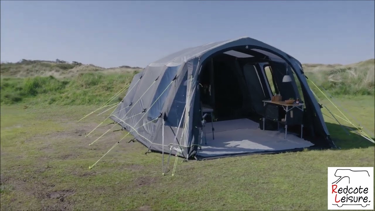 Outwell Montana 6 Air 6 Berth Family Tent featuring a side porch for a sheltered entrance