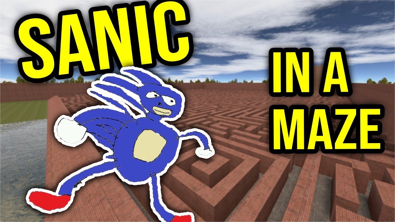 САНИК В ЛАБИРИНТЕ!! (gmod nextbot)