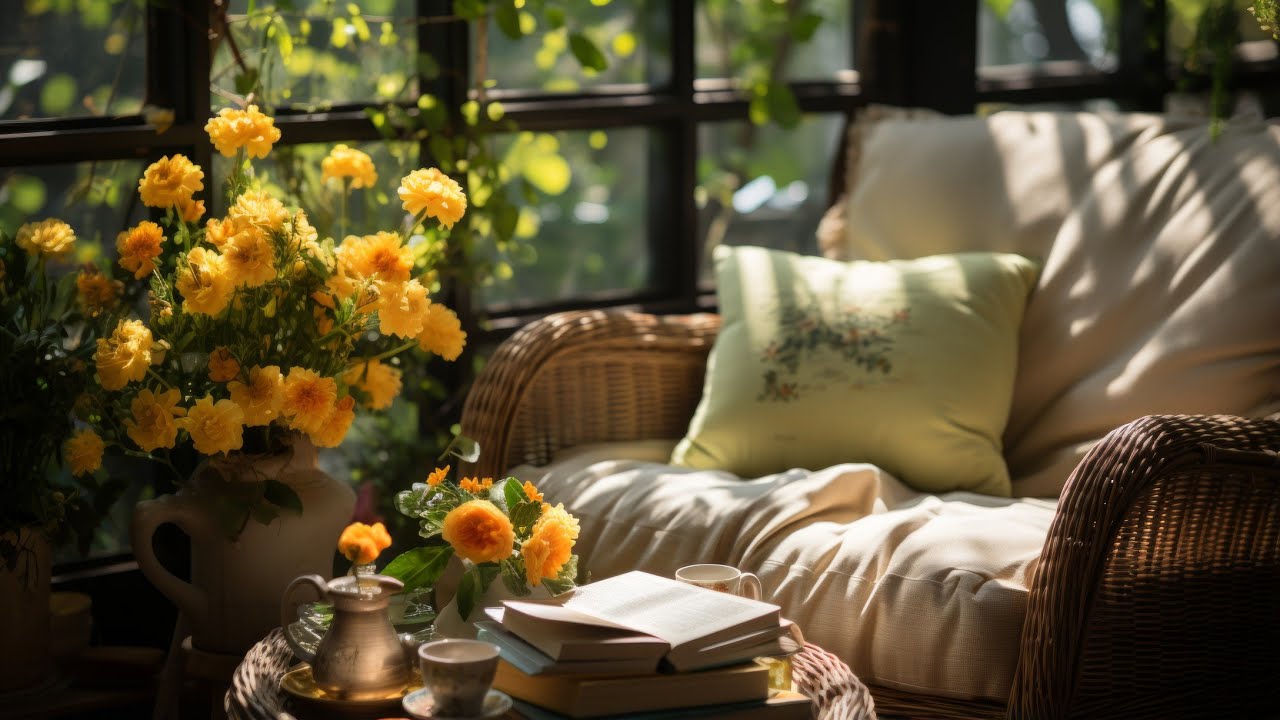 🎧Cozy Cottagecore Escape : Gentle breeze & warm tea | relaxing piano music & Ambience