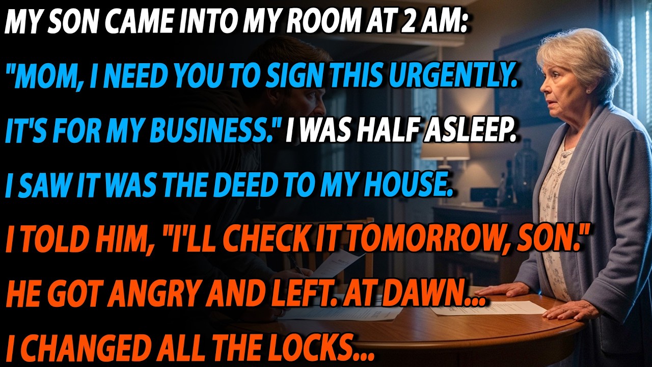 🚨 He Woke Me at 2AM to Sign My House Away… I Read the Deed and Froze! 😱 🚨