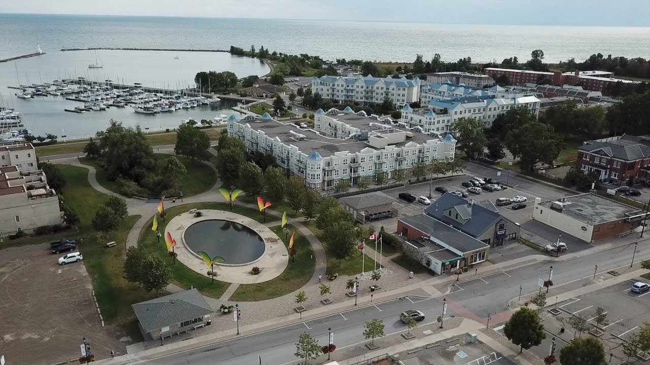 Aerial view of Cobourg Ontario