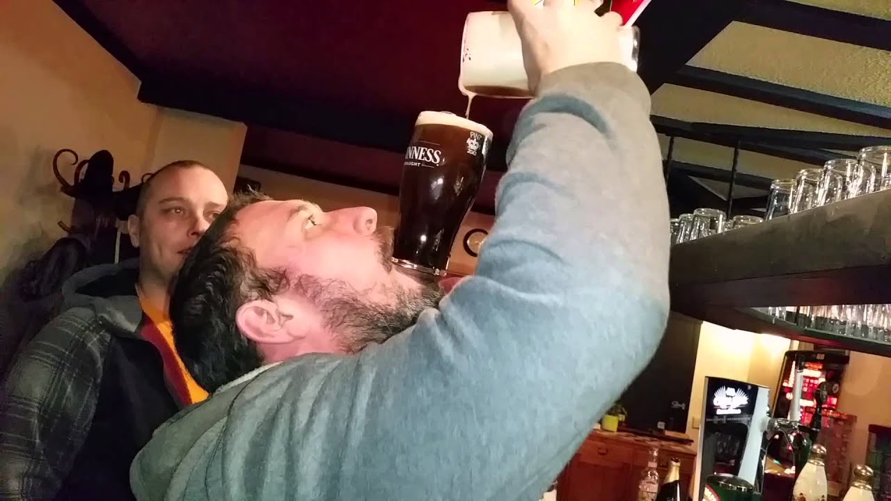 Drinking a pint of Guinness  without touching it