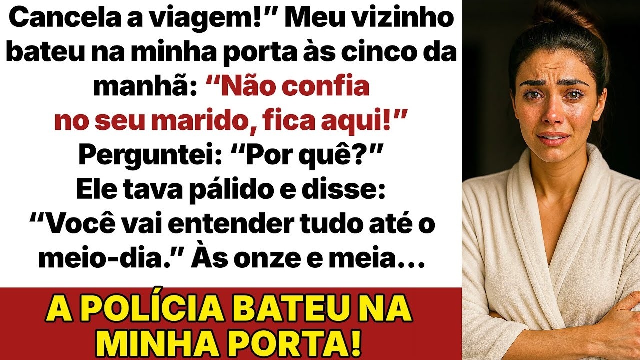 Meu vizinho me acordou às cinco da manhã  'Não confia no seu marido e cancela a viagem!'
