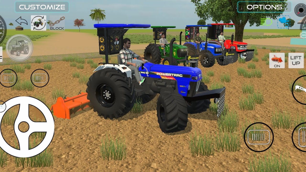 || PAWAR TIRAK AND ROTAVETAR AND SIMULATOR FARMING GAME 