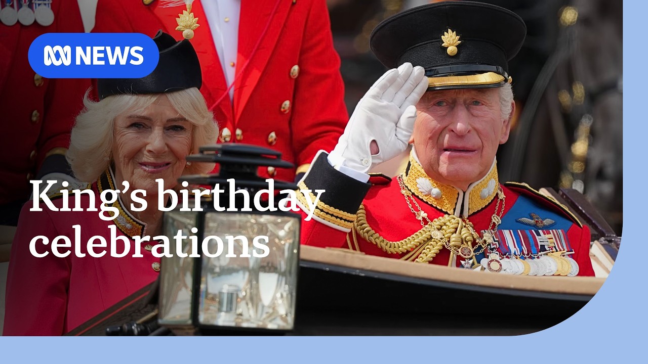 King Charles celebrates official birthday with Trooping the Colour | ABC NEWS