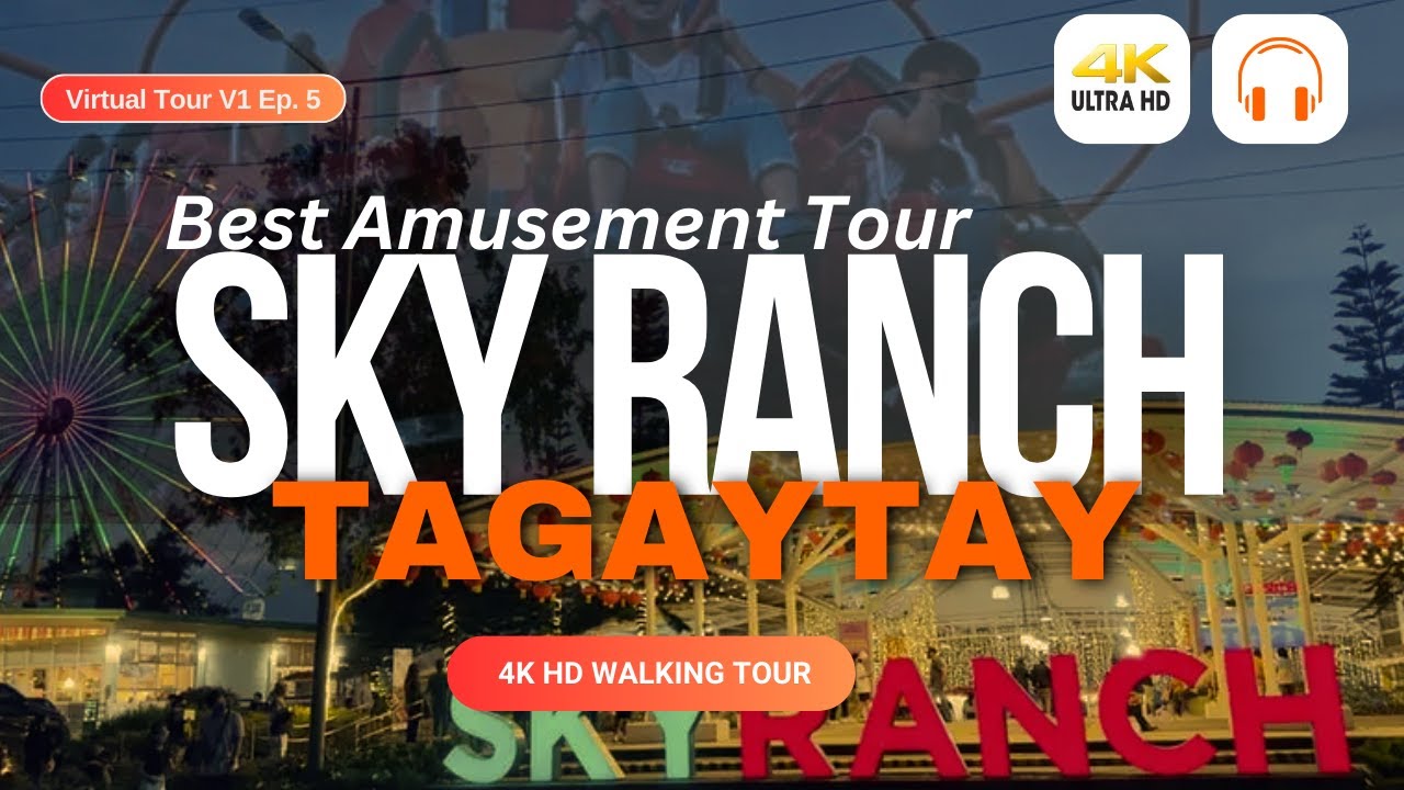 [4KHD] Sky Ranch Tagaytay | 2024 Walking Tour | Rides Street Foods Taal View