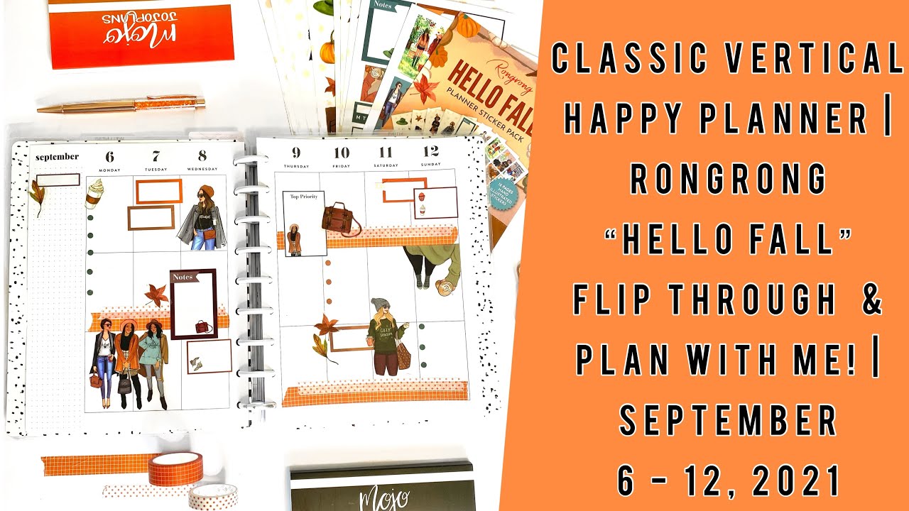 CLASSIC VERTICAL HAPPY PLANNER | RONGRONG FALL STICKERS- FLIP THROUGH & PWM! | SEPT 6-12, 2021