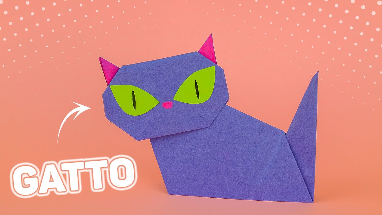 Come fare un Gatto Origami tutorial | DIY Lavoretti con la carta