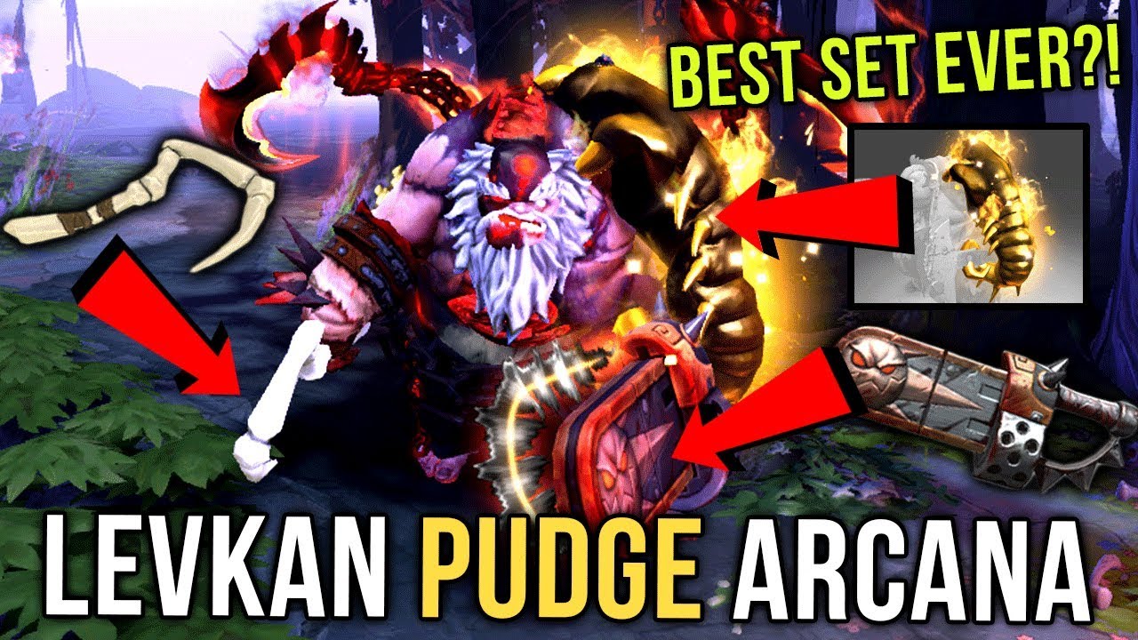 Levkan MOST EXPENSIVE PUDGE SET?! EPIC Pudge Arcana Gameplay Compilation - Dota 2
