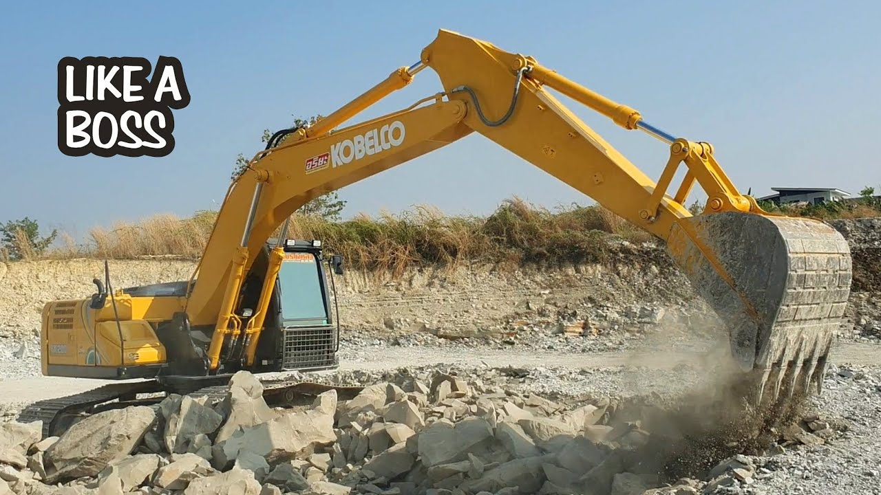 ดุเดือดดุดัน ⚒️⚒️⚒️ รถแบคโฮ KOBELCO SK200-10 SM สีเหลืองพิเศษ เจาะหินดานแข็ง พลังแรงจัดเหลือเฟือ 👍👍
