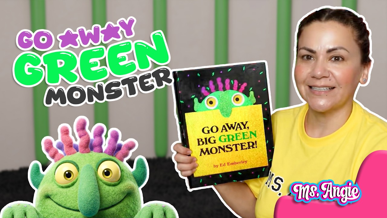 Go Away Big Green Monster | Read Along with Ms. Angie 🎨🦖