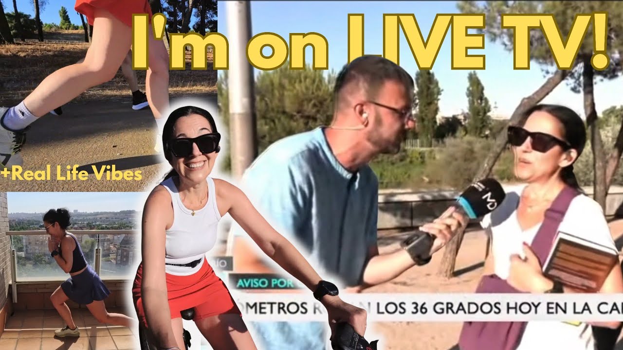 Running, Swimming & Biking 48 hrs in Madrid 🇪🇸 | Vlog + Live TV Surprise