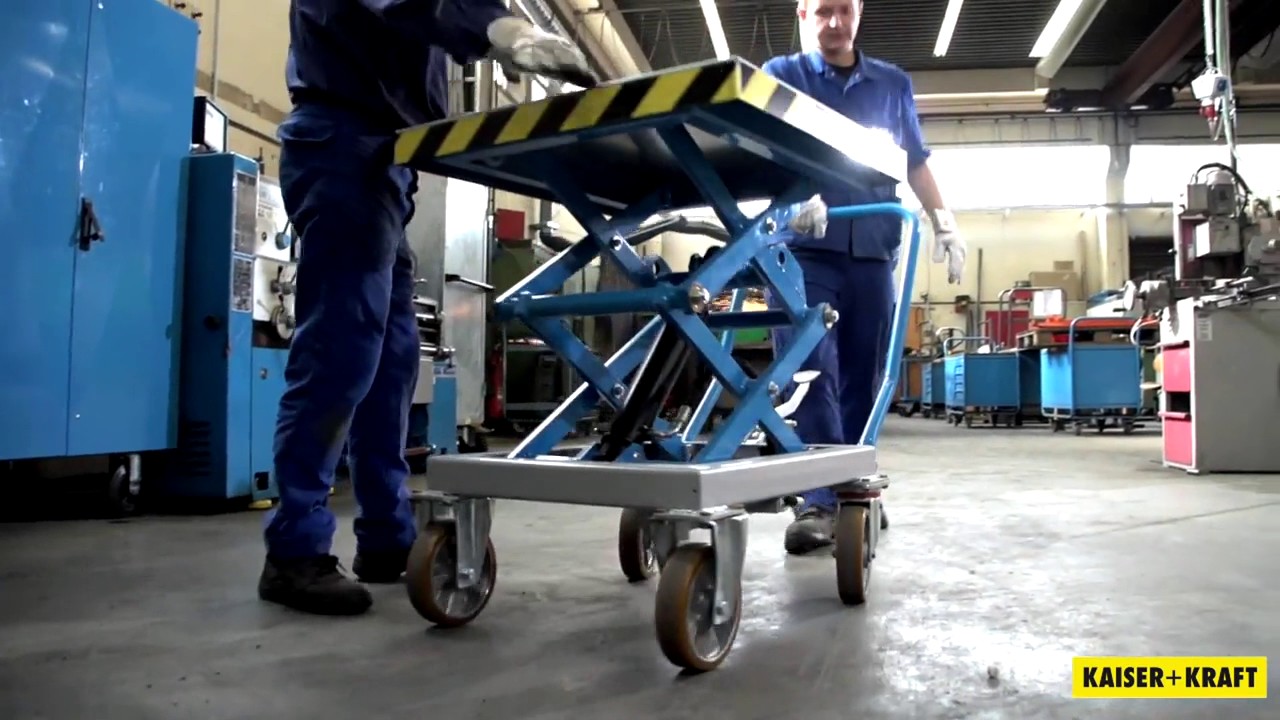 Doppelscheren Hubtischwagen von EUROKRAFT