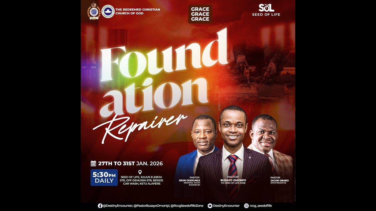 GRACE GRACE GRACE 2026 || FOUNDATION REPAIRER || RCCG SEED OF LIFE || JANUARY 2026 || DAY 2